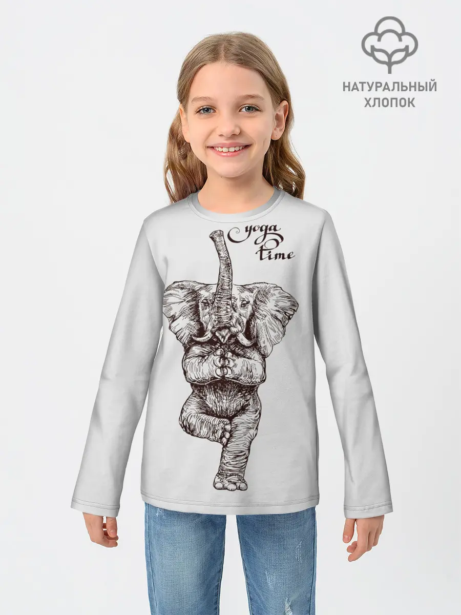 Детский лонгслив / Yoga time