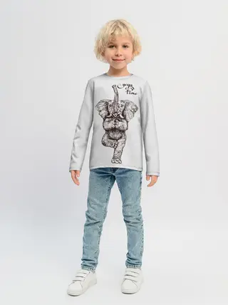 Детский лонгслив / Yoga time