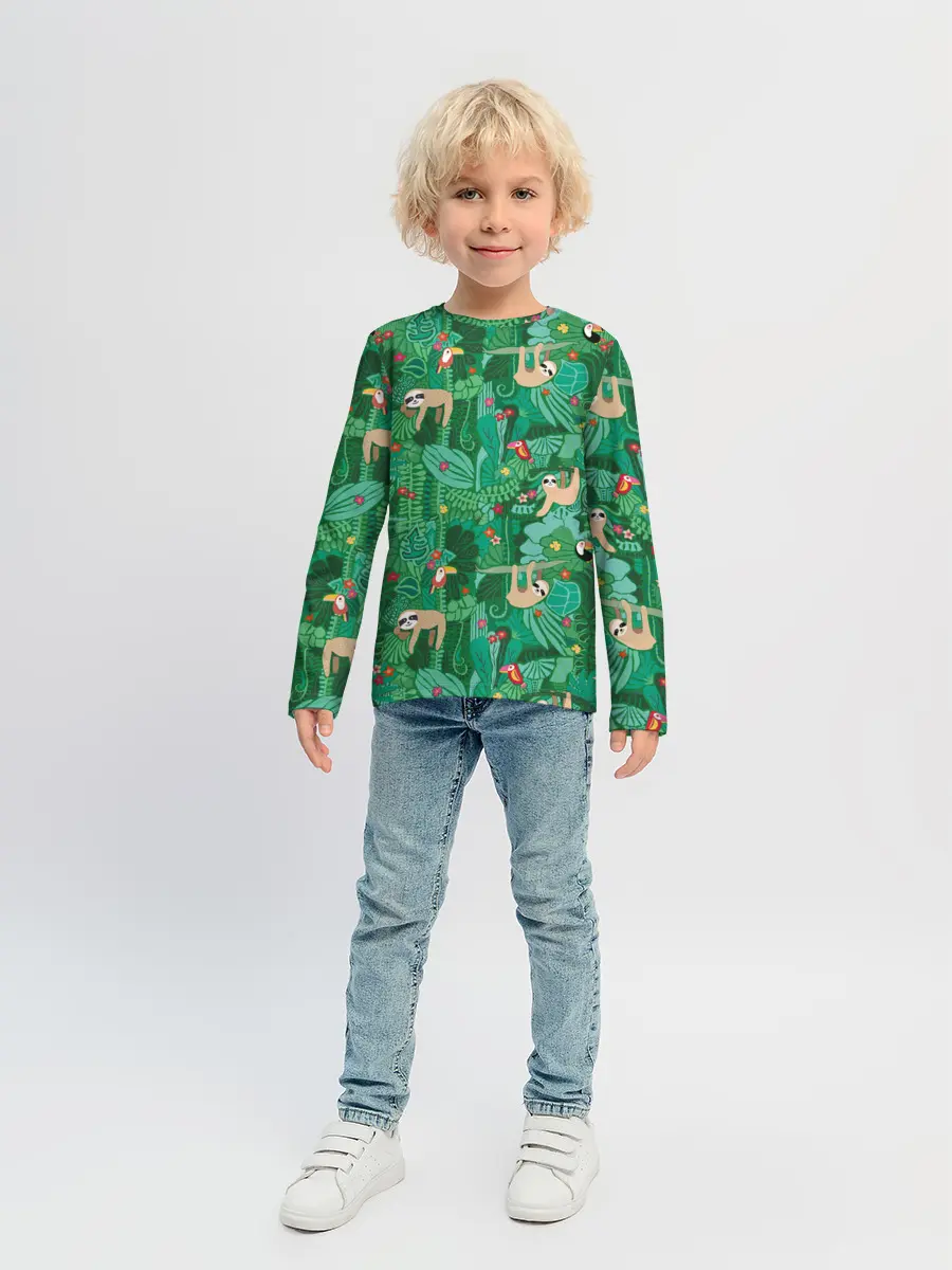 Детский лонгслив / Ленивцы