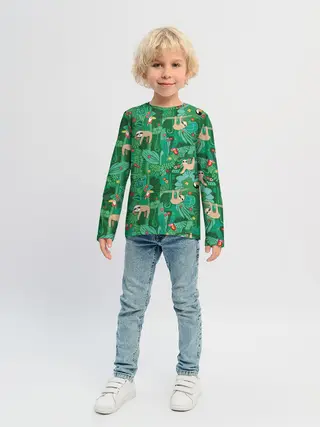 Детский лонгслив / Ленивцы