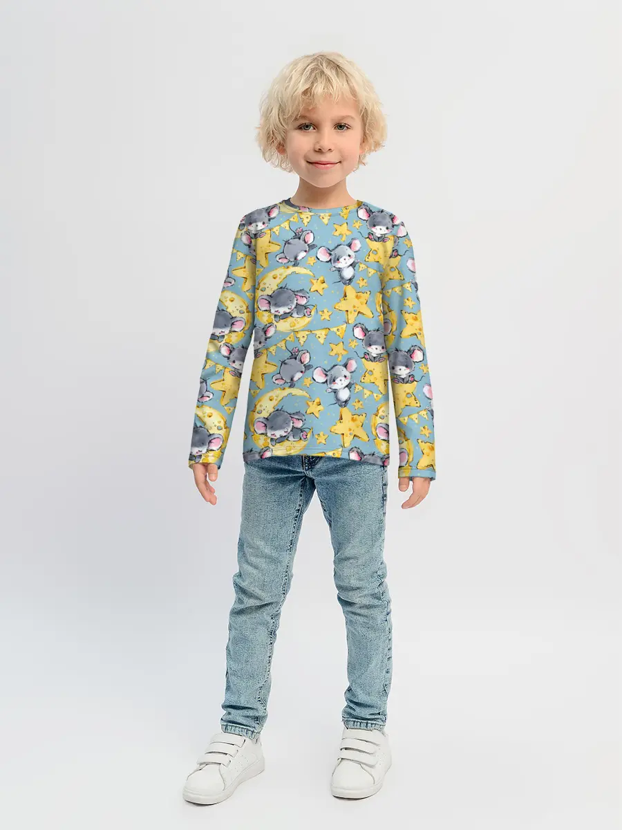 Детский лонгслив / Сыр и мыши