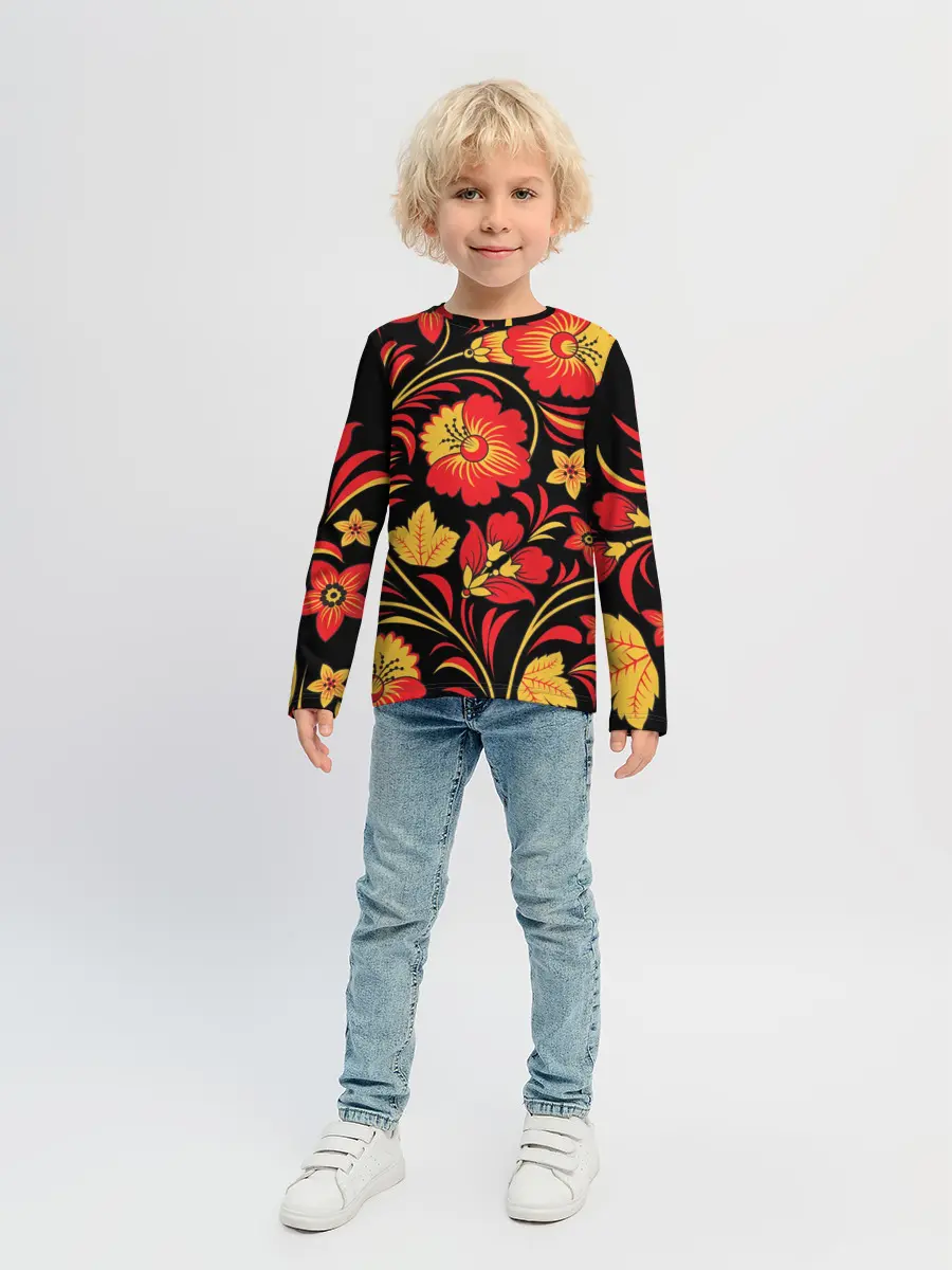 Детский лонгслив / Хохлома