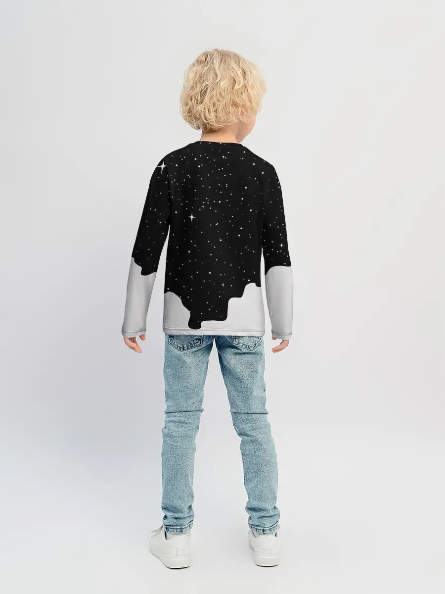 Детский лонгслив / Космический Кот