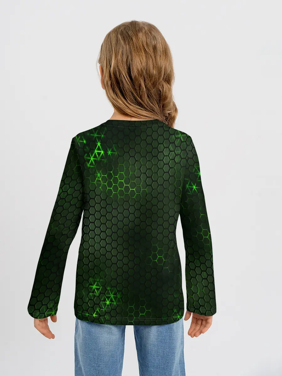 Детский лонгслив / ЗЕЛЕНАЯ БРОНЯ / GREEN STEEL