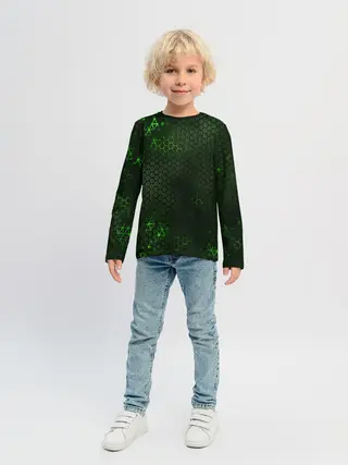 Детский лонгслив / ЗЕЛЕНАЯ БРОНЯ / GREEN STEEL