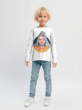 Детский лонгслив / Billie Eilish art 1