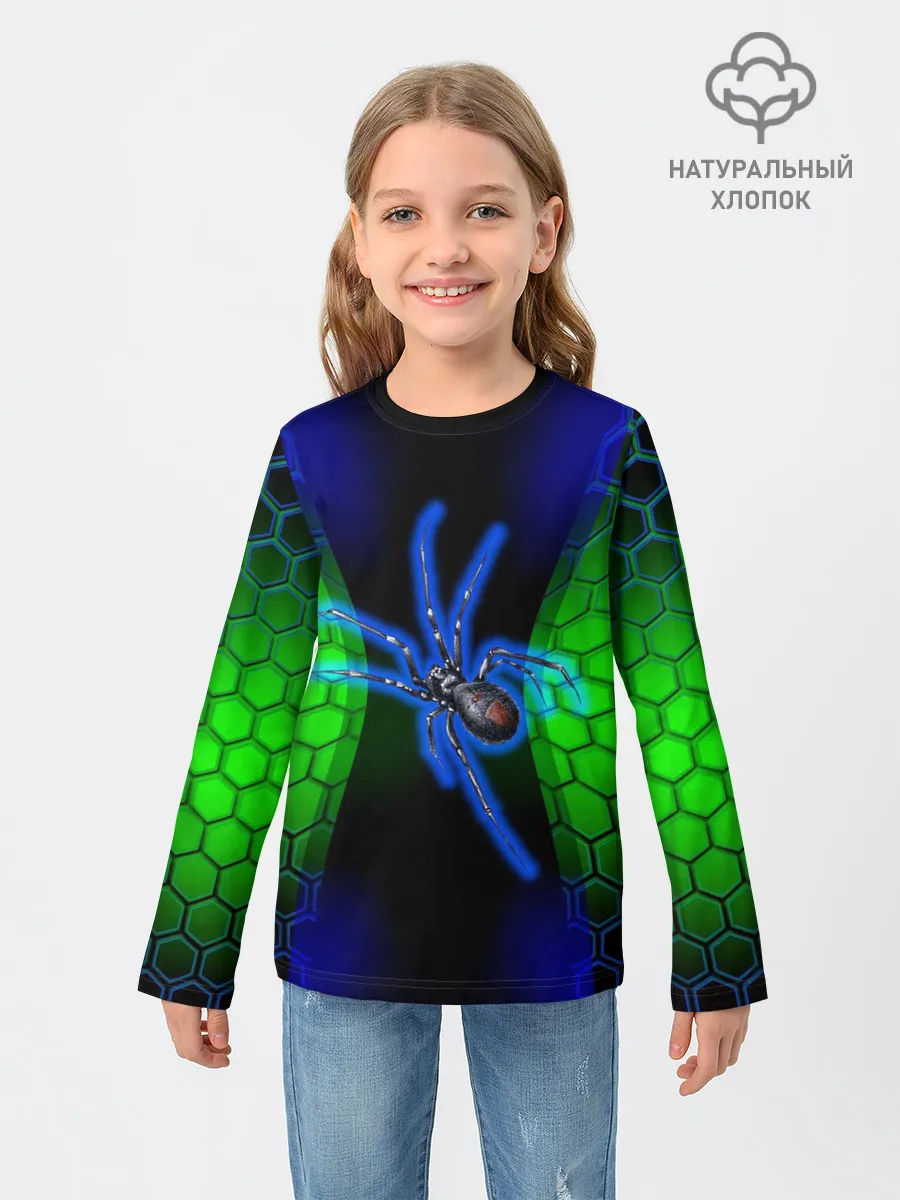 Детский лонгслив / Паук на ночной охоте