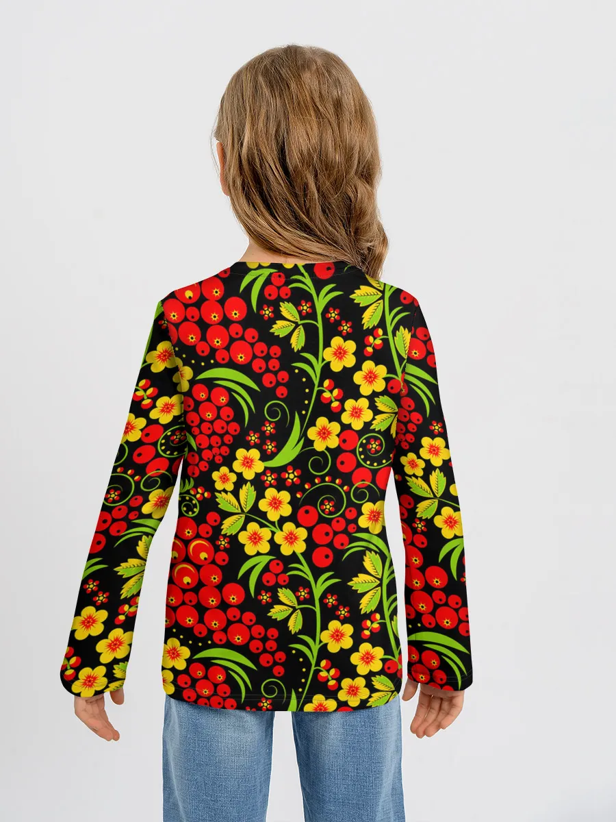 Детский лонгслив / Хохлома