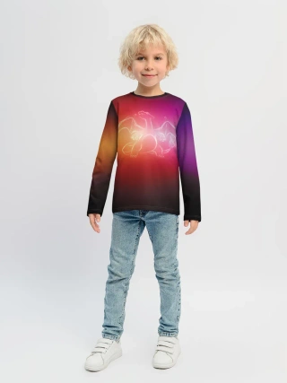 Детский лонгслив / Прозрачный Чаризард