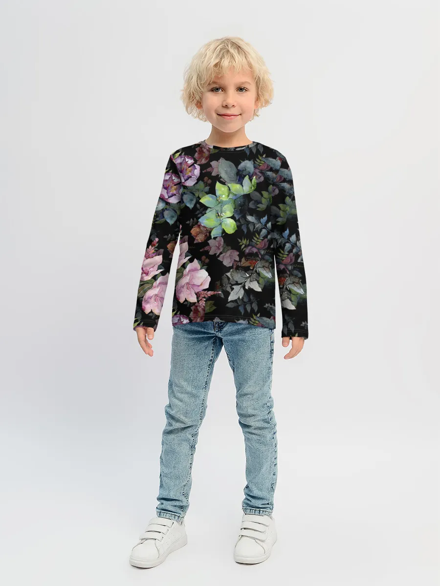 Детский лонгслив / Цветочный сад