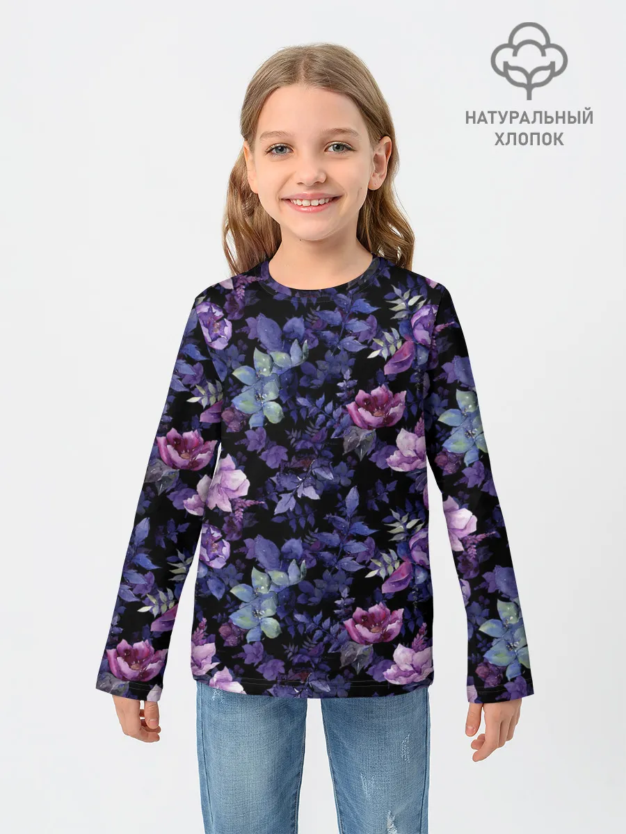 Детский лонгслив / Цветочный сад
