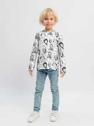 Детский лонгслив / Великие писатели-классики