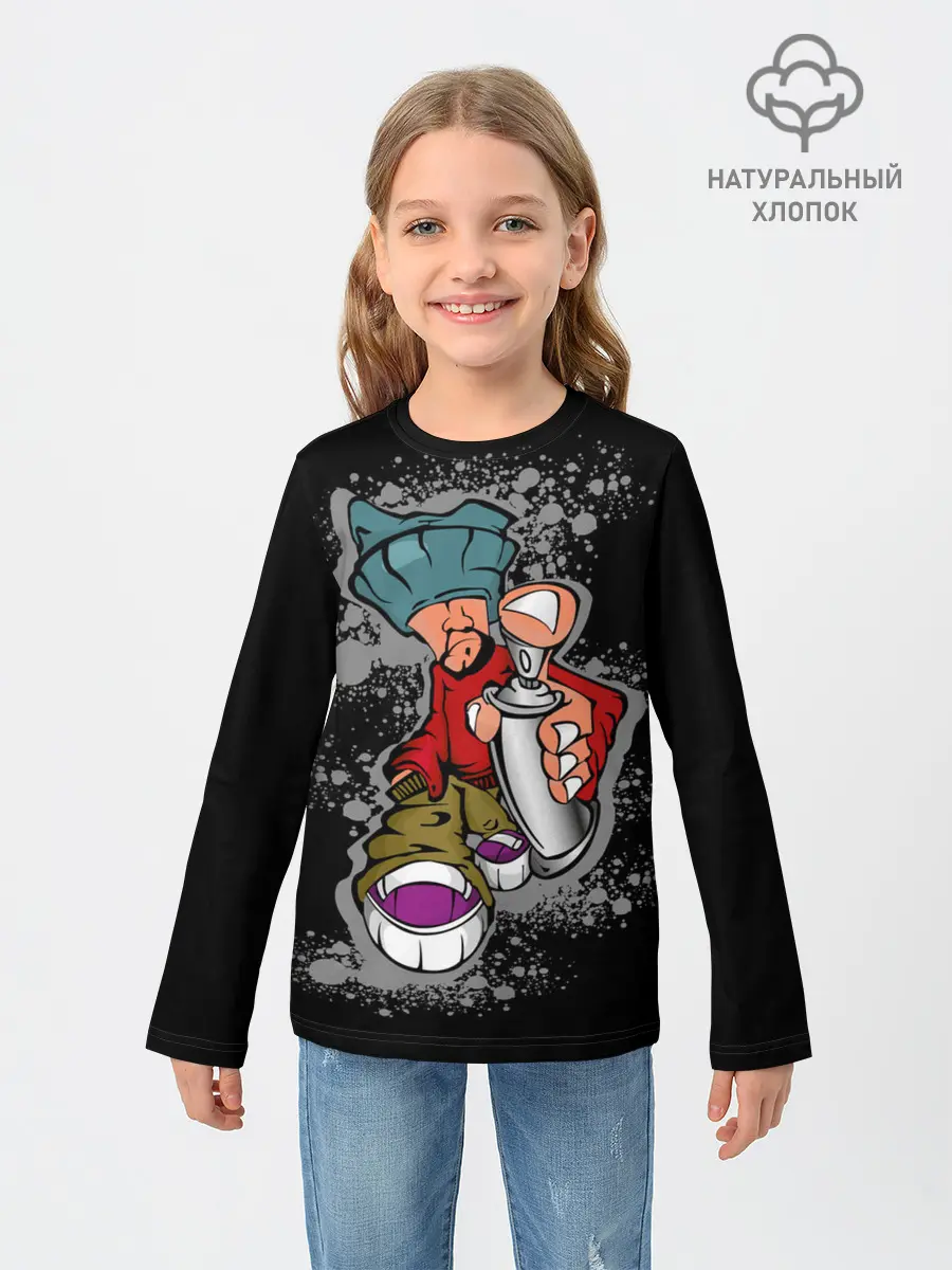 Детский лонгслив / Граффити