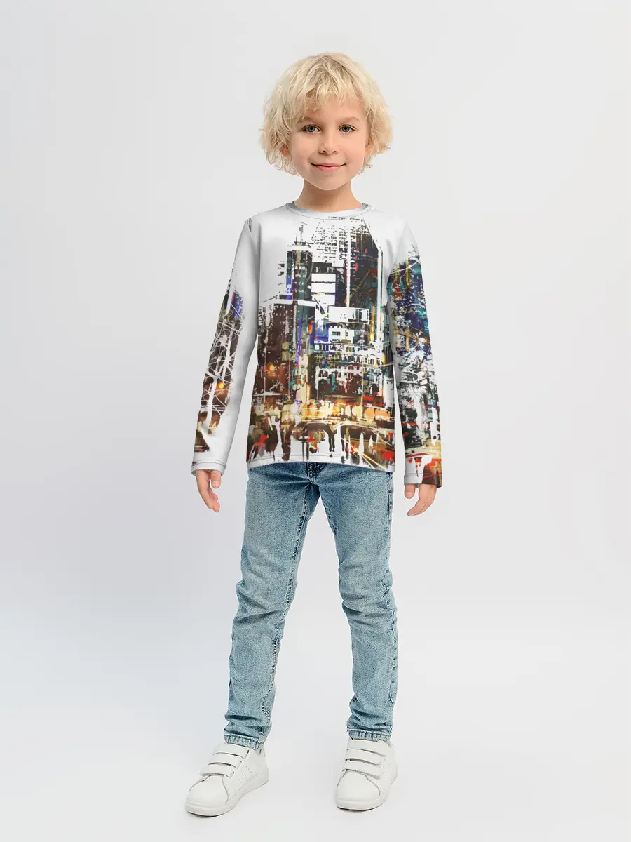 Детский лонгслив / Мегаполис