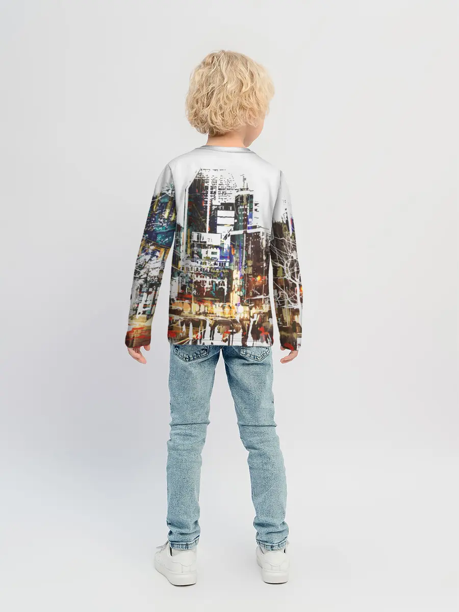 Детский лонгслив / Мегаполис