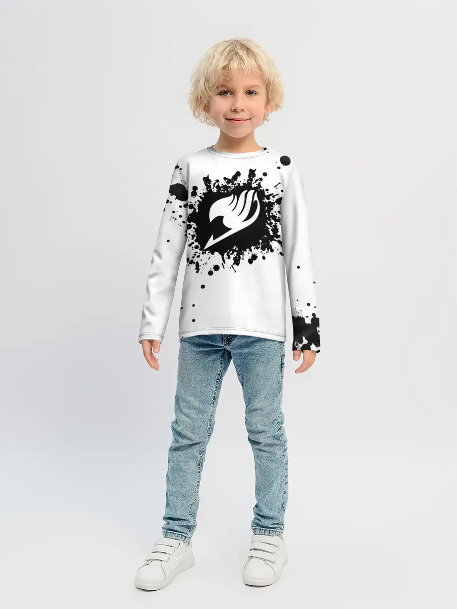 Детский лонгслив / Белая эмблема Хвоста Феи