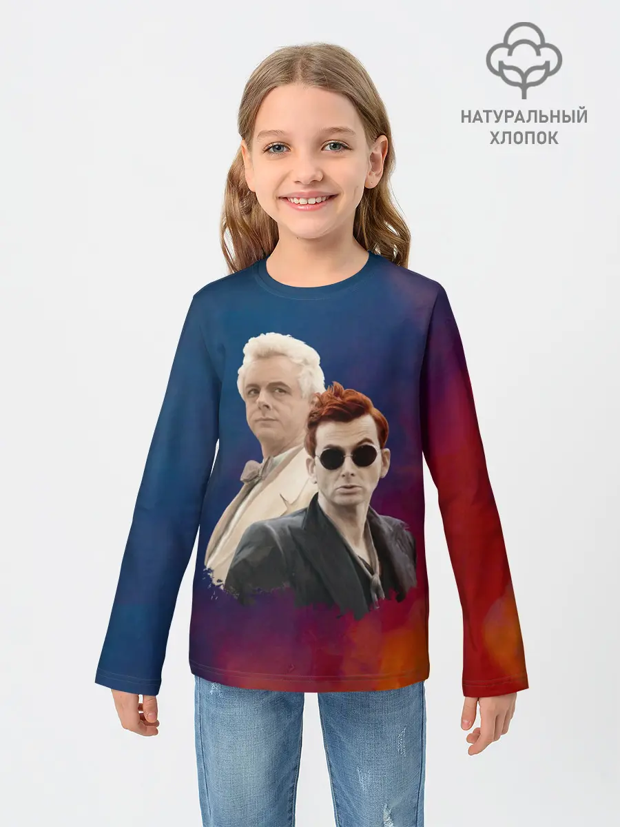 Детский лонгслив / Кроули и Азирафель