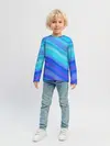 Детский лонгслив / Абстракция. Влны.