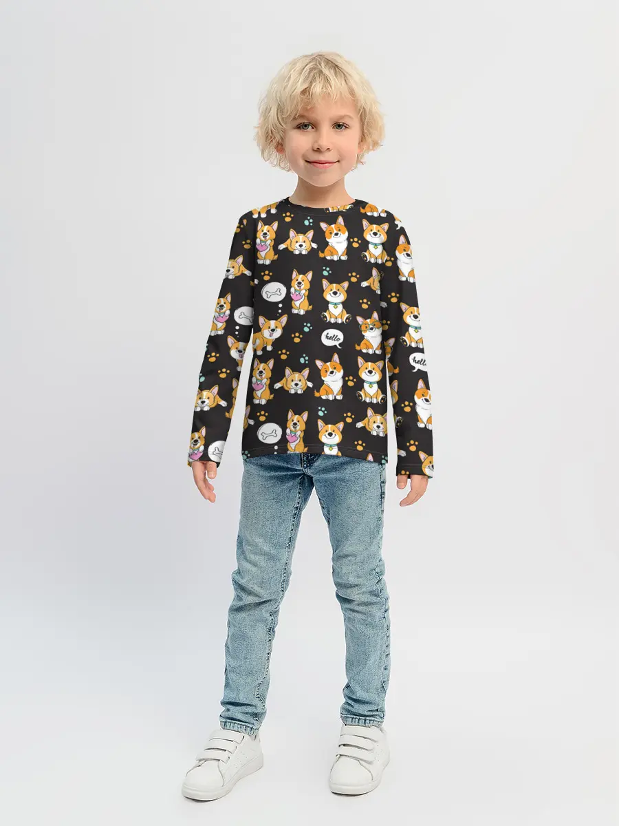 Детский лонгслив / Милые пёсики