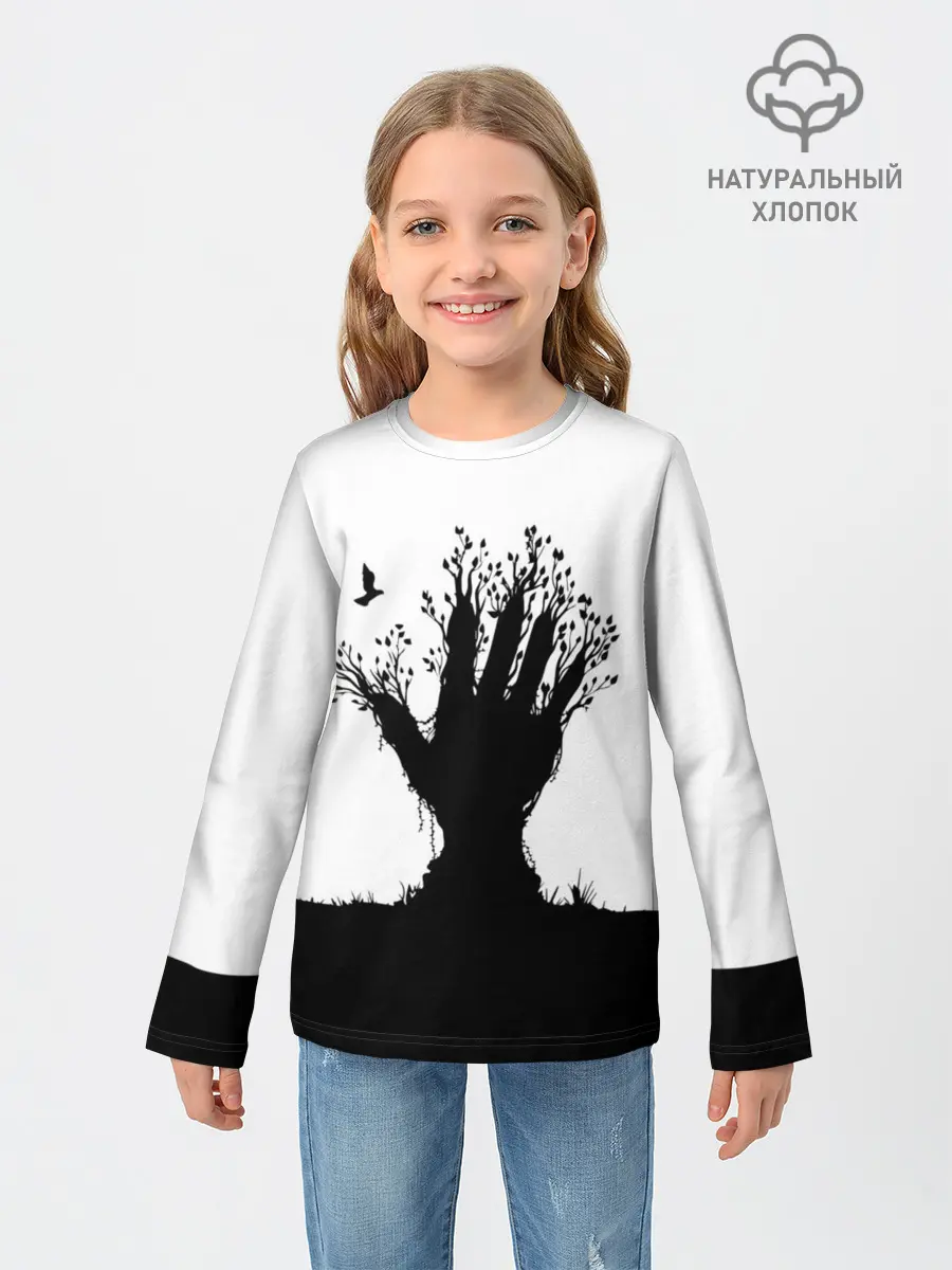 Детский лонгслив / Дерево