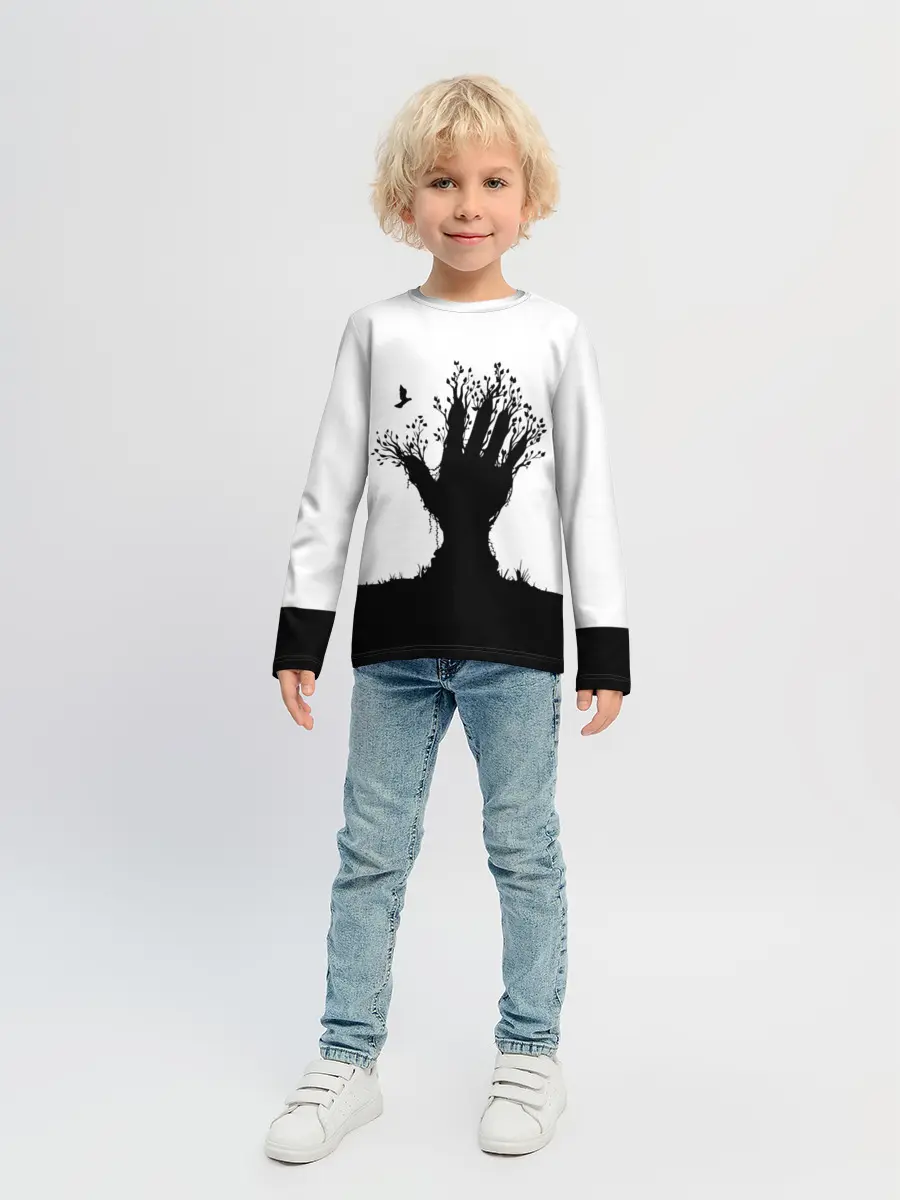 Детский лонгслив / Дерево
