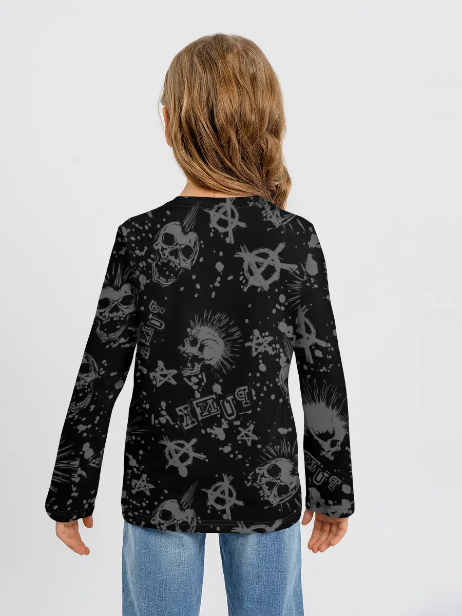 Детский лонгслив / Крыса в косухе