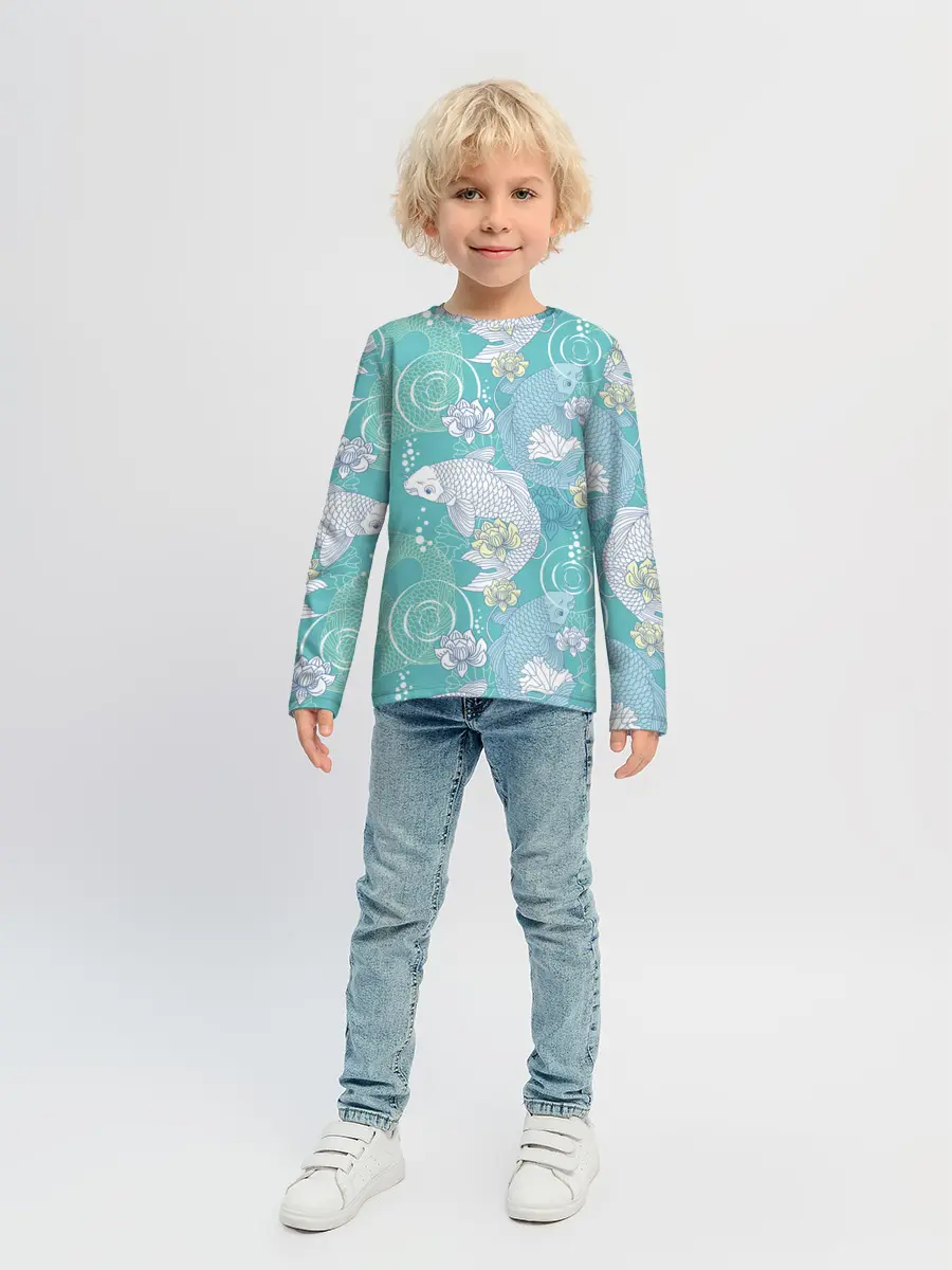 Детский лонгслив / Карпы Кои