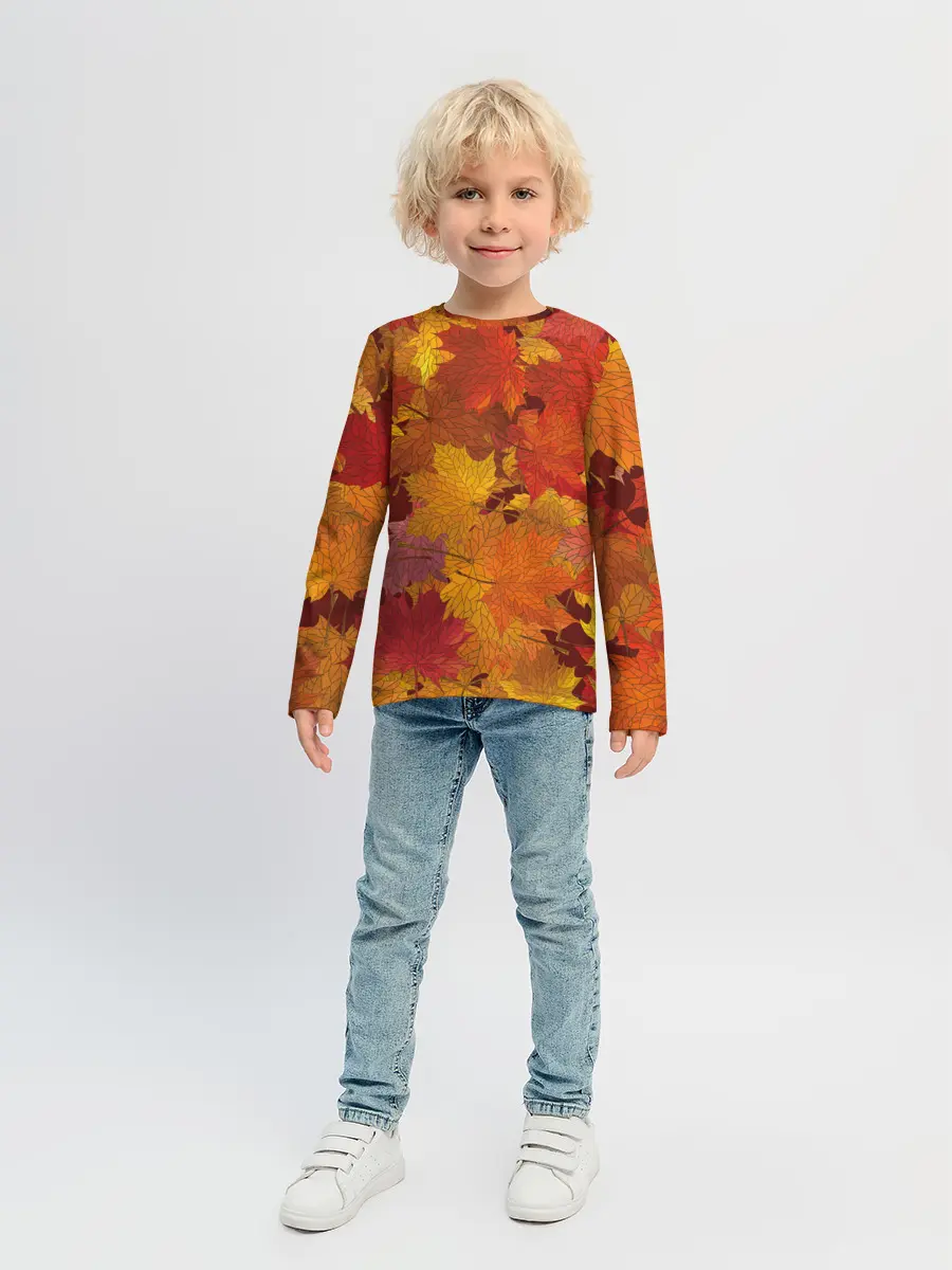 Детский лонгслив / Осенние листья