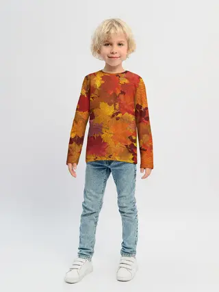 Детский лонгслив / Осенние листья