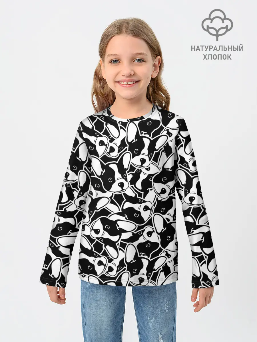 Детский лонгслив / Забавные собаки