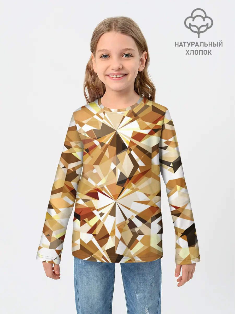 Детский лонгслив / Желтые бриллианты