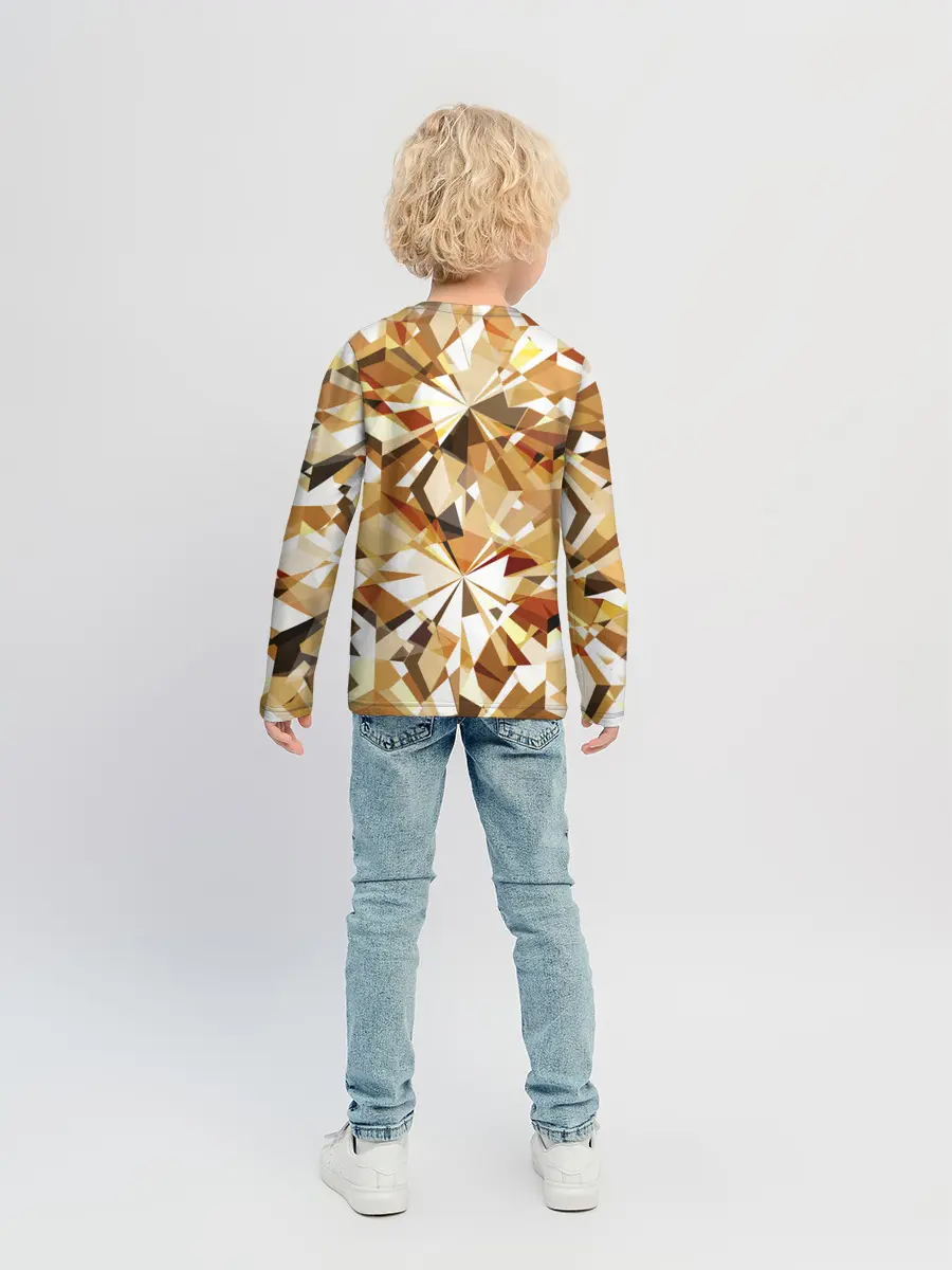 Детский лонгслив / Желтые бриллианты