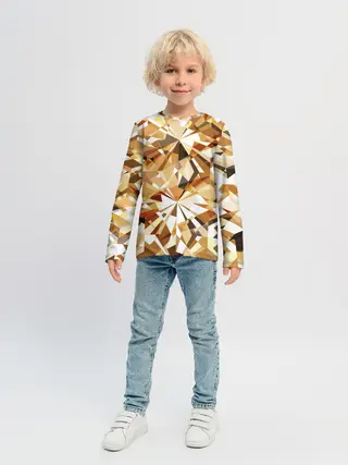 Детский лонгслив / Желтые бриллианты