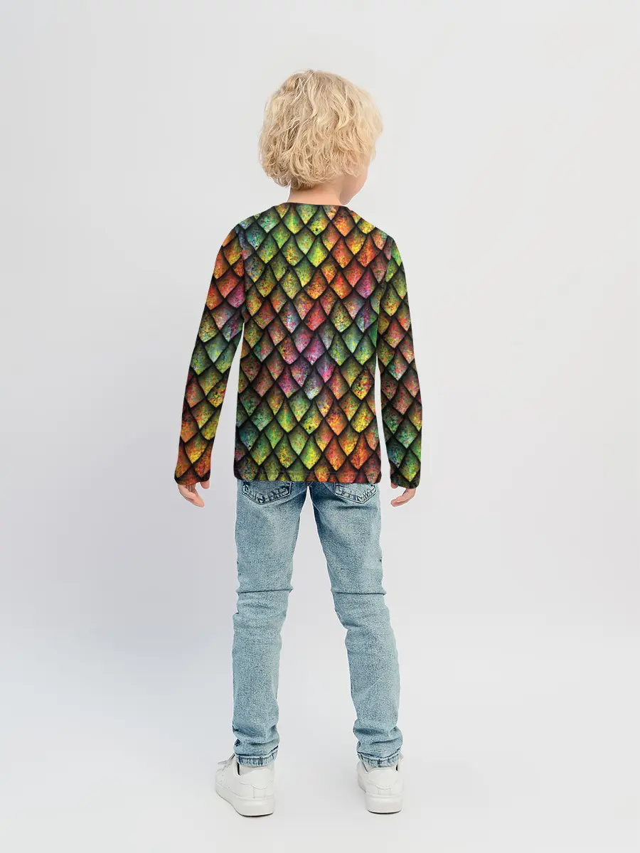 Детский лонгслив / Чешуя дракона