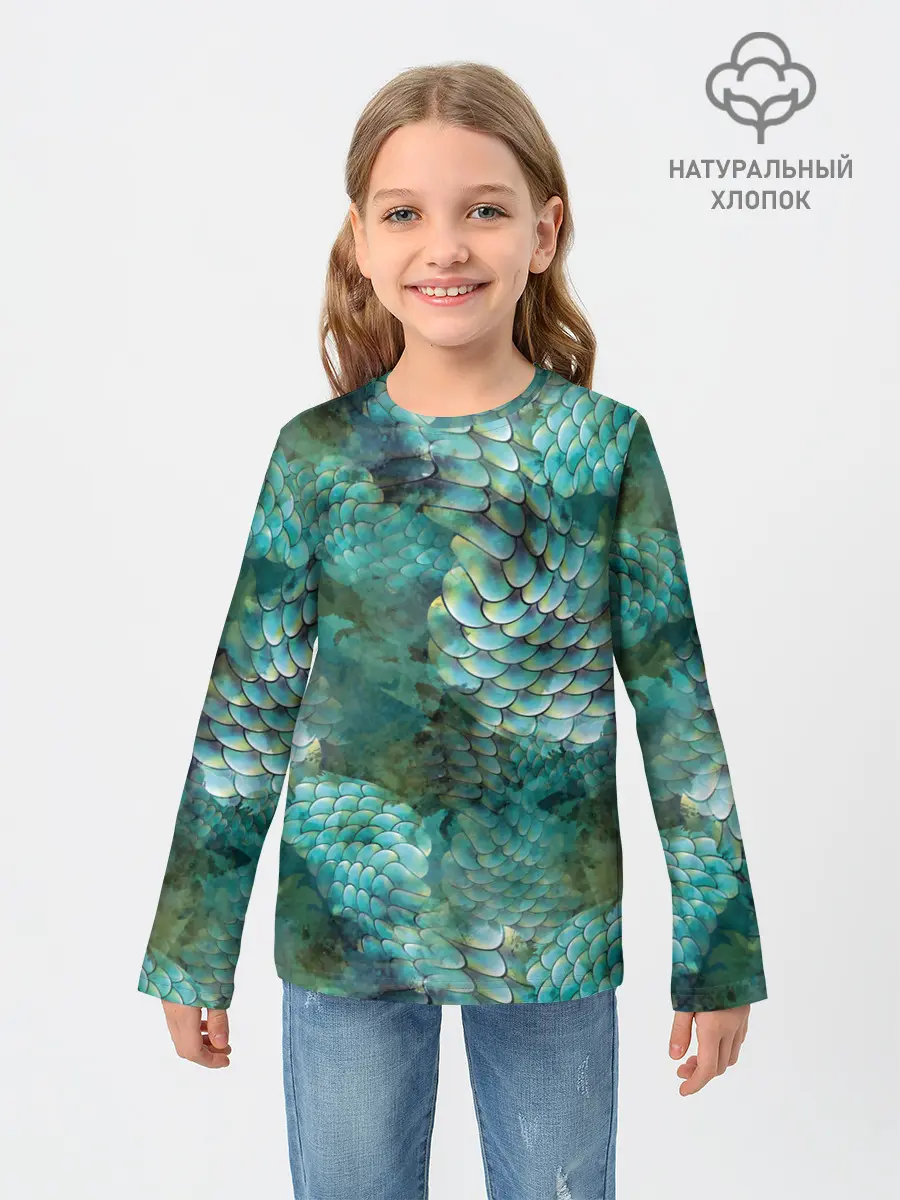 Детский лонгслив / Чешуя русалки