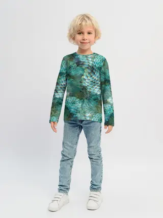 Детский лонгслив / Чешуя русалки