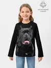 Детский лонгслив / Черный кан - корсо