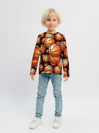 Детский лонгслив / Баскетбольные мячи