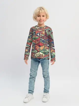 Детский лонгслив / Психоделика