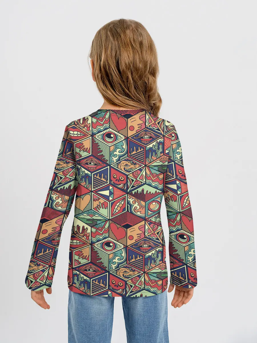 Детский лонгслив / Психоделика