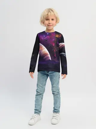 Детский лонгслив / Космос