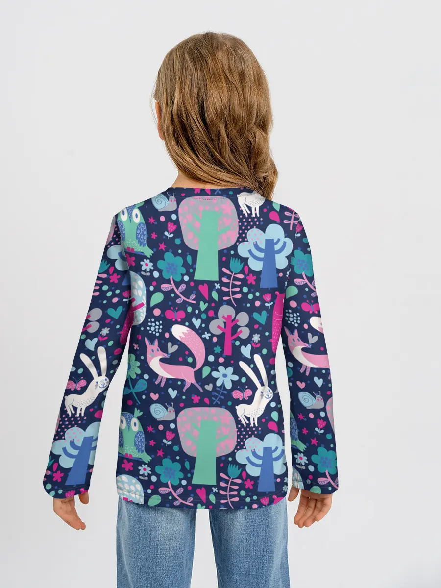 Детский лонгслив / Лесные животные