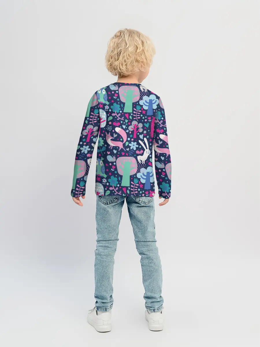 Детский лонгслив / Лесные животные