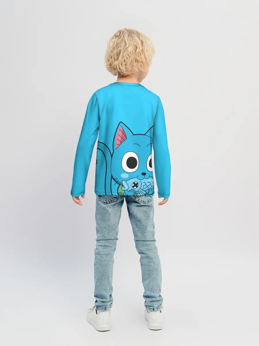 Детский лонгслив / Happy cat