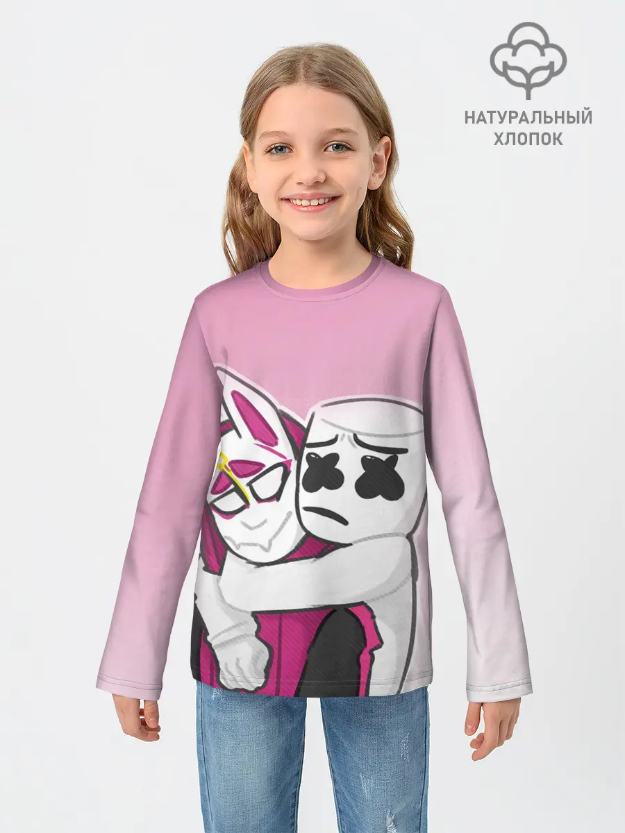 Детский лонгслив / Fortnite Marshmello