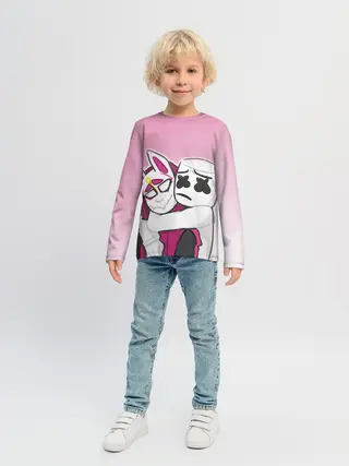 Детский лонгслив / Fortnite Marshmello