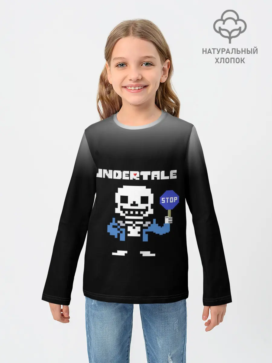 Детский лонгслив / Undertale STOP.