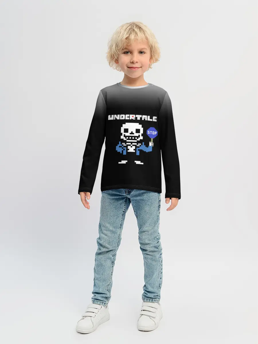 Детский лонгслив / Undertale STOP.