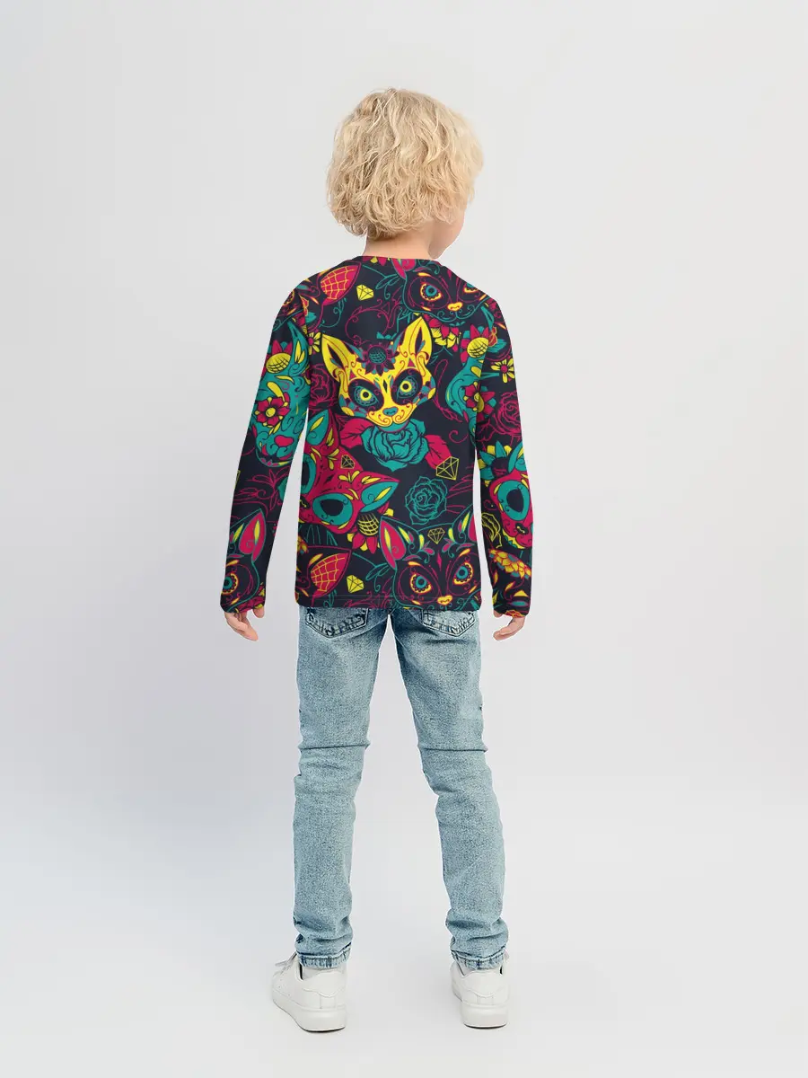 Детский лонгслив / Кошачий День Мёртвых