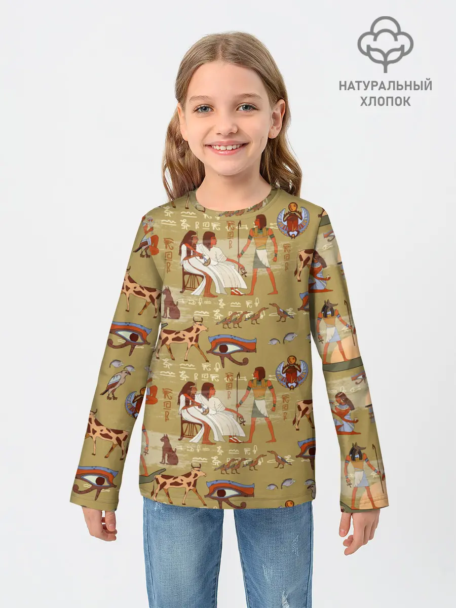 Детский лонгслив / Египетские Боги